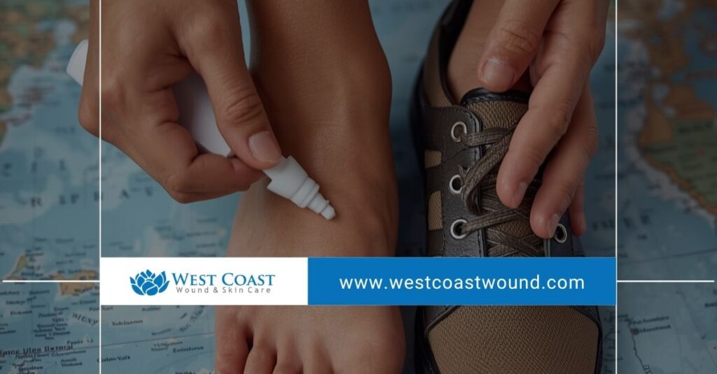 Preventing foot ulcers while traveling ()