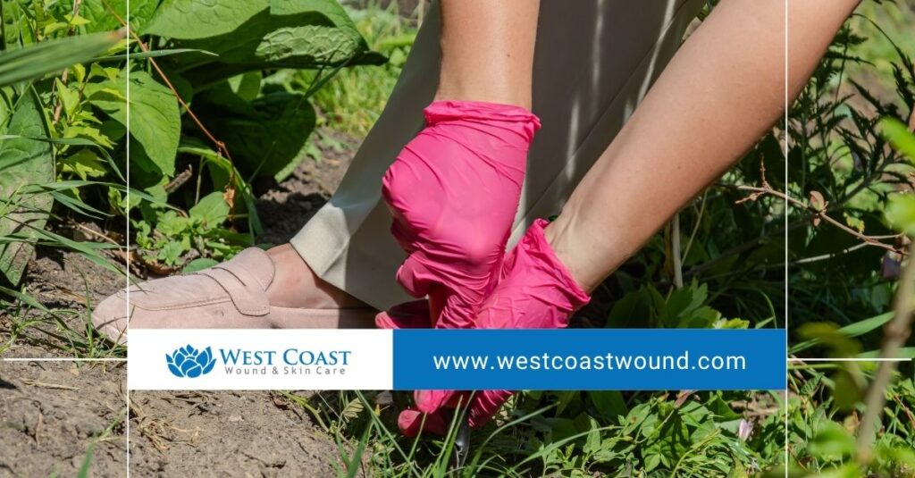 gloves to minimize direct contact with soil